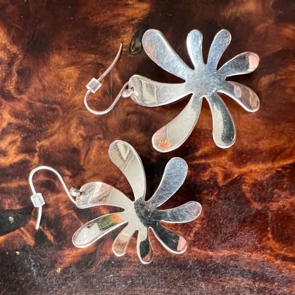 Signed Taxco Sterling Earrings - Picture 2 of 7